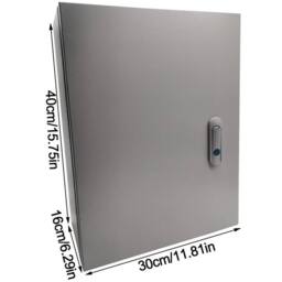 FLAVORA Outdoor Enclosure Waterproof Electrical Distribution Box in Silver - Size: 500mm - thumbnail 2