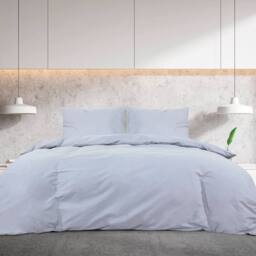 Berkfield Home Duvet Cover Set Grey 260x240 cm Light-weight Microfiber - thumbnail 3