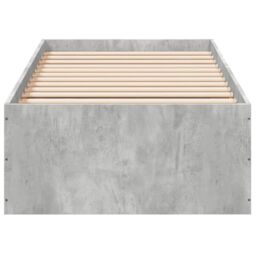 Berkfield Home Bed Frame without Mattress Concrete Grey 75x190 cm Small Single - thumbnail 4
