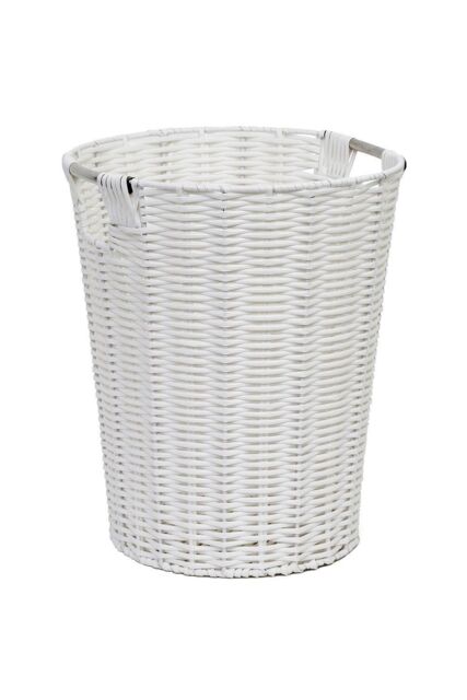 Arpan Resin Plastic Strong Round Waste Paper Bin in White - image 1