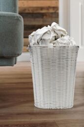 Arpan Resin Plastic Strong Round Waste Paper Bin in White - thumbnail 3