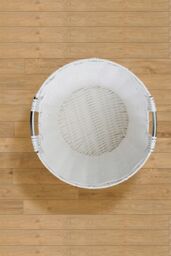 Arpan Resin Plastic Strong Round Waste Paper Bin in White - thumbnail 4
