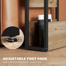 Wyld Haus Neleke Walnut Brown Wood Effect Side Table with Black Metal Frame - thumbnail 8