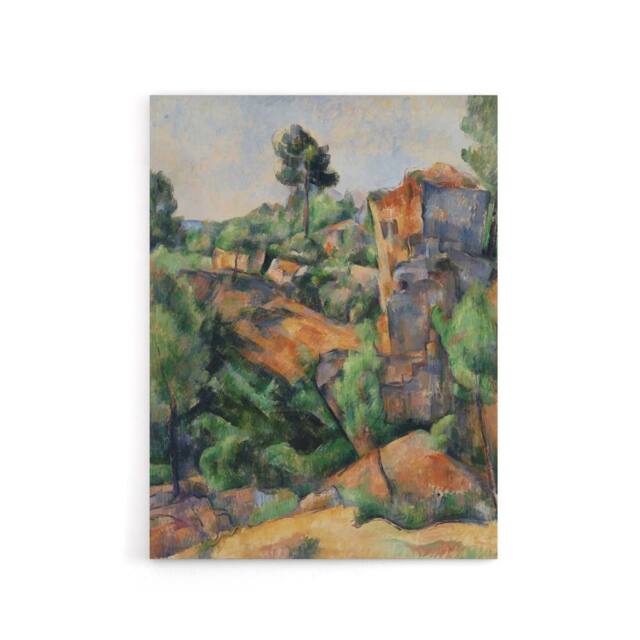 "Artery8 Bibemus Quarry Cubist Landscape Paul Cezanne Canvas Wall Art Print - Size: W12"" x H16""" - image 1
