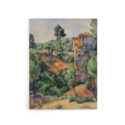 "Artery8 Bibemus Quarry Cubist Landscape Paul Cezanne Canvas Wall Art Print - Size: W12"" x H16""" - thumbnail 1