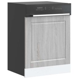 Berkfield Home Dishwasher Panel Porto Grey Sonoma 60x1.5x67 cm Engineered Wood - thumbnail 4