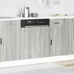 Berkfield Home Dishwasher Panel Porto Grey Sonoma 60x1.5x67 cm Engineered Wood - thumbnail 3