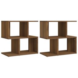 Berkfield Home Bedside Cabinets 2 pcs Brown Oak 50x30x51.5 cm Engineered Wood - thumbnail 2