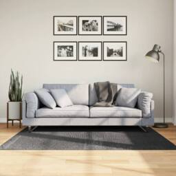Berkfield Home Rug IZA Short Pile Scandinavian Look Anthracite 120x170 cm in Dark Grey - Size: Medium - thumbnail 2