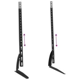 Berkfield Home TV Stands 2 pcs for 37-75 Inch Screen Max VESA 600x400 mm 45kg in Black - thumbnail 6