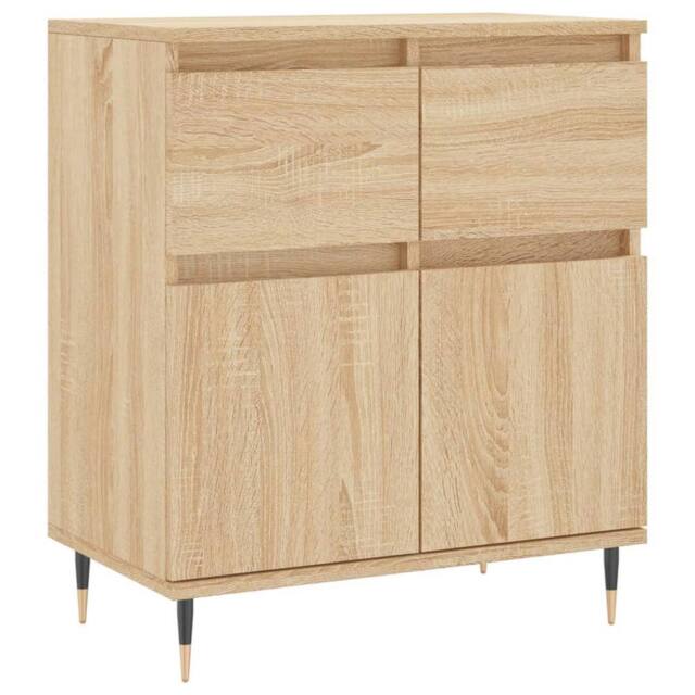 Berkfield Home Sideboard Sonoma Oak 60x35x70 cm Engineered Wood in Tan - Size: 60 x 35 x 70 cm - image 1