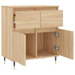 Berkfield Home Sideboard Sonoma Oak 60x35x70 cm Engineered Wood in Tan - Size: 60 x 35 x 70 cm - thumbnail 6