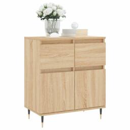 Berkfield Home Sideboard Sonoma Oak 60x35x70 cm Engineered Wood in Tan - Size: 60 x 35 x 70 cm - thumbnail 3