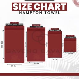 GAVENO CAVAILIA 4 Pack Hampton Towel in Red - thumbnail 3