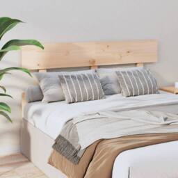 Berkfield Home Beautiful Bed Headboard 164x3x81 cm Solid Wood Pine in Light Brown - Size: 164 x 3 x 81 cm - thumbnail 4