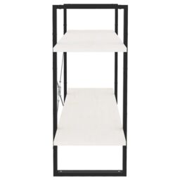 Berkfield Home 2-Tier Book Cabinet White 100x30x70 cm Solid Pine Wood - Size: 100 x 30 x 70 cm - thumbnail 6