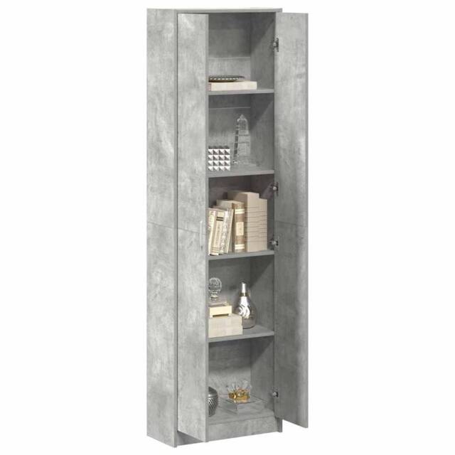 Berkfield Home Wardrobe Concrete Grey 55x25x189 cm Engineered Wood - Size: 55 x 25 x 189 cm - image 1