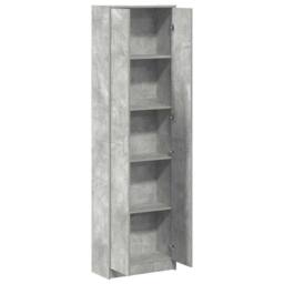 Berkfield Home Wardrobe Concrete Grey 55x25x189 cm Engineered Wood - Size: 55 x 25 x 189 cm - thumbnail 5