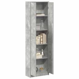 Berkfield Home Wardrobe Concrete Grey 55x25x189 cm Engineered Wood - Size: 55 x 25 x 189 cm - thumbnail 1