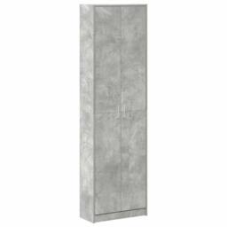 Berkfield Home Wardrobe Concrete Grey 55x25x189 cm Engineered Wood - Size: 55 x 25 x 189 cm - thumbnail 3