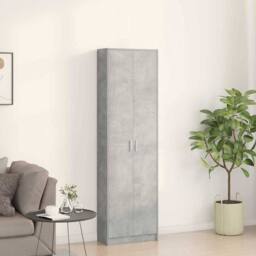 Berkfield Home Wardrobe Concrete Grey 55x25x189 cm Engineered Wood - Size: 55 x 25 x 189 cm - thumbnail 4