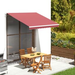 Berkfield Home Replacement Fabric for Awning Burgundy Red 3x2.5 m