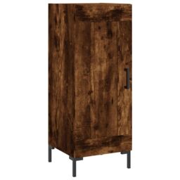 Berkfield Home Sideboard Smoked Oak 34.5x34x90 cm Engineered Wood in Brown - thumbnail 2