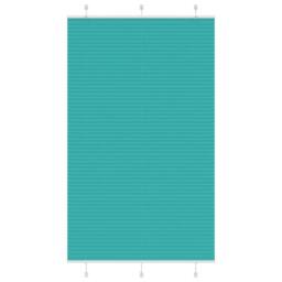 Berkfield Home Pleated Blind Petrol Green 115x200 cm Fabric Width 114.4 cm Polyester in Aqua - thumbnail 2