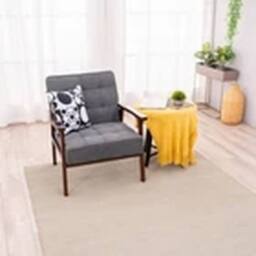 EONLION Accent Chair Wood Frame with Cushion Wide Seat Armchair in Grey - thumbnail 3