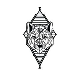 Decortie Modern Metal Wall Art 'Geo Wild' Home Ornament Decorative Minimalist Design in Black - thumbnail 2