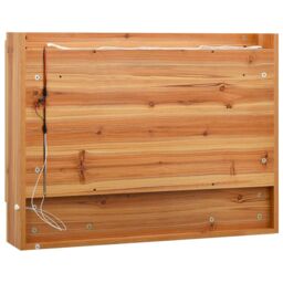 Berkfield Home LED Bathroom Mirror Cabinet Oak 80x15x60 cm MDF in Brown - Size: 80 x 15 x 60 cm - thumbnail 6