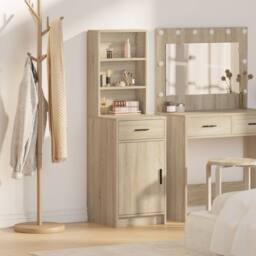 Berkfield Home Highboard Sonoma Oak 40x41x135 cm Engineered Wood in Brown - Size: 40 x 41 x 135 cm - thumbnail 1