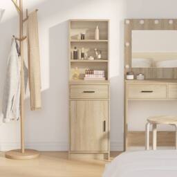 Berkfield Home Highboard Sonoma Oak 40x41x135 cm Engineered Wood in Brown - Size: 40 x 41 x 135 cm - thumbnail 4