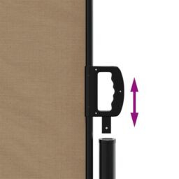 Berkfield Home Retractable Side Awning Taupe 160x600 cm - thumbnail 6