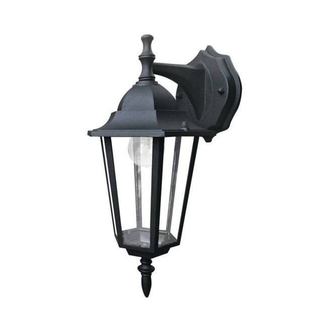 Netlighting MILANO Outdoor DOWN Wall Lanterns Black IP44 20.8x36x17cm - Size: 20.8x36x17 cm