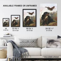 Artery8 Cocker Spaniel Dog & Woodcock Arthur Tait Framed Wall Art Print - Size: A4 - thumbnail 3