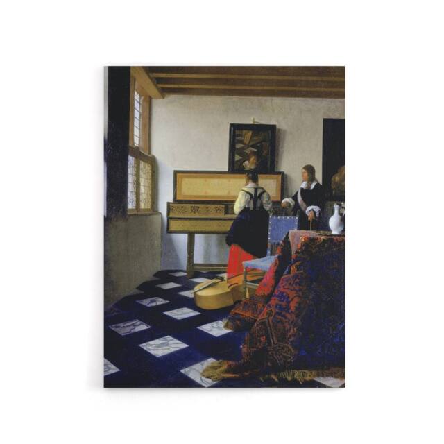 "Artery8 Johannes Vermeer The Music Lesson Canvas Wall Art Print - Size: W18"" x H24""" - image 1