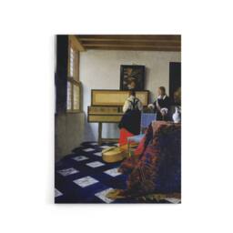 "Artery8 Johannes Vermeer The Music Lesson Canvas Wall Art Print - Size: W18"" x H24""" - thumbnail 1