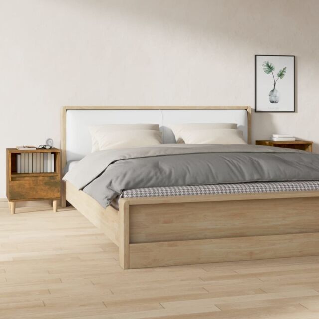 Berkfield Home Bedside Cabinets 2 pcs Smoked Oak 40x35x50 cm in Brown - Size: 40 x 35 x 50 cm - image 1
