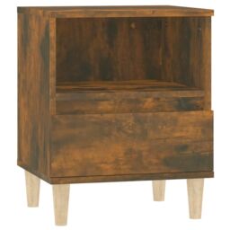 Berkfield Home Bedside Cabinets 2 pcs Smoked Oak 40x35x50 cm in Brown - Size: 40 x 35 x 50 cm - thumbnail 6