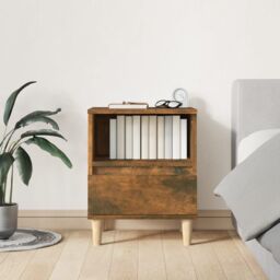 Berkfield Home Bedside Cabinets 2 pcs Smoked Oak 40x35x50 cm in Brown - Size: 40 x 35 x 50 cm - thumbnail 3