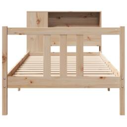 Berkfield Home Bookcase Bed without Mattress 75x190cm Solid Wood Pine in Natural - Size: 75x190 cm - thumbnail 4