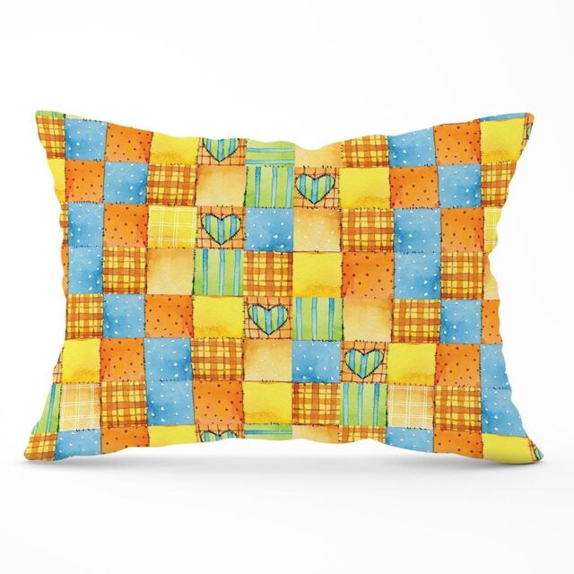 Warren Reed - Designer Baby Watercolour Blanket Pattern Cushions in Yellow - Size: 45 cm x 45 cm - image 1