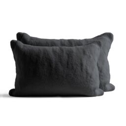 Snug City Teddy Bear Fleece Super Soft Cosy Pillow Case Pair in Charcoal - Size: Standard Pillow Case - thumbnail 2