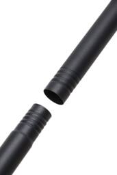 Living and Home Glossy Black Metal Telescopic Curtain Rod with Brackets - Size: 120 cm - 210 cm - thumbnail 8