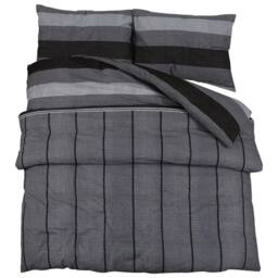 Berkfield Home Duvet Cover Set Dark Grey 220x240 cm Cotton - thumbnail 1