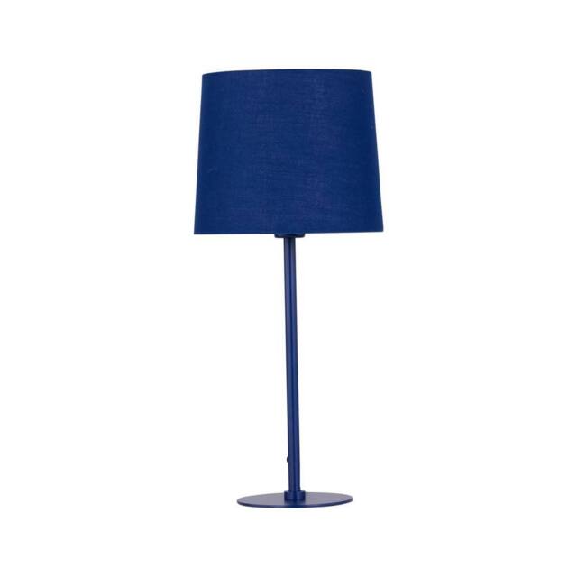 First Choice Lighting Colours - Navy Blue 40cm Table Lamp with Fabric Shade - image 1