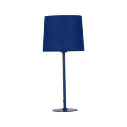 First Choice Lighting Colours - Navy Blue 40cm Table Lamp with Fabric Shade - thumbnail 1