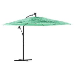 Berkfield Home Garden Parasol with Steel Pole Green 246x246x230 cm - Size: 246 x 246 x 230 cm