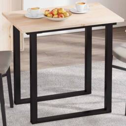 Berkfield Home Table Top 80x50x1.7 cm Rectangular Solid Wood Pine in Light Tan - thumbnail 2